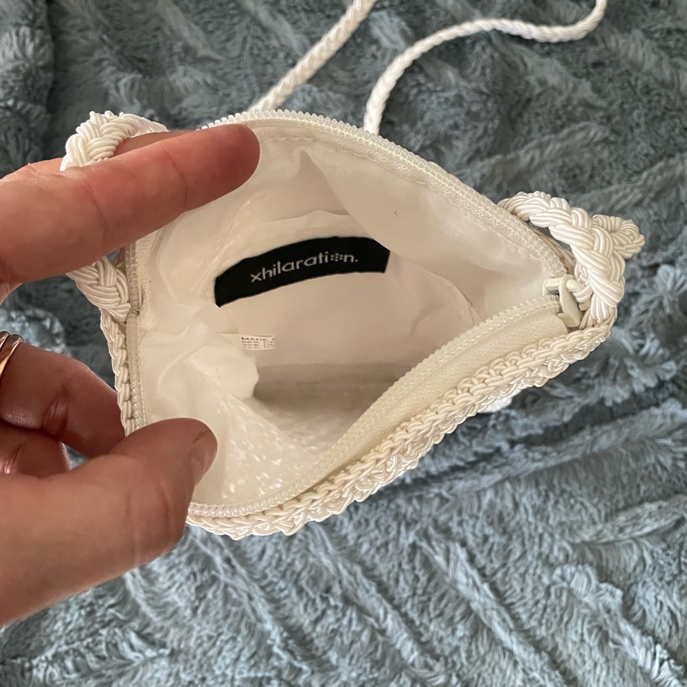 Xhilaration Knitted White Purse